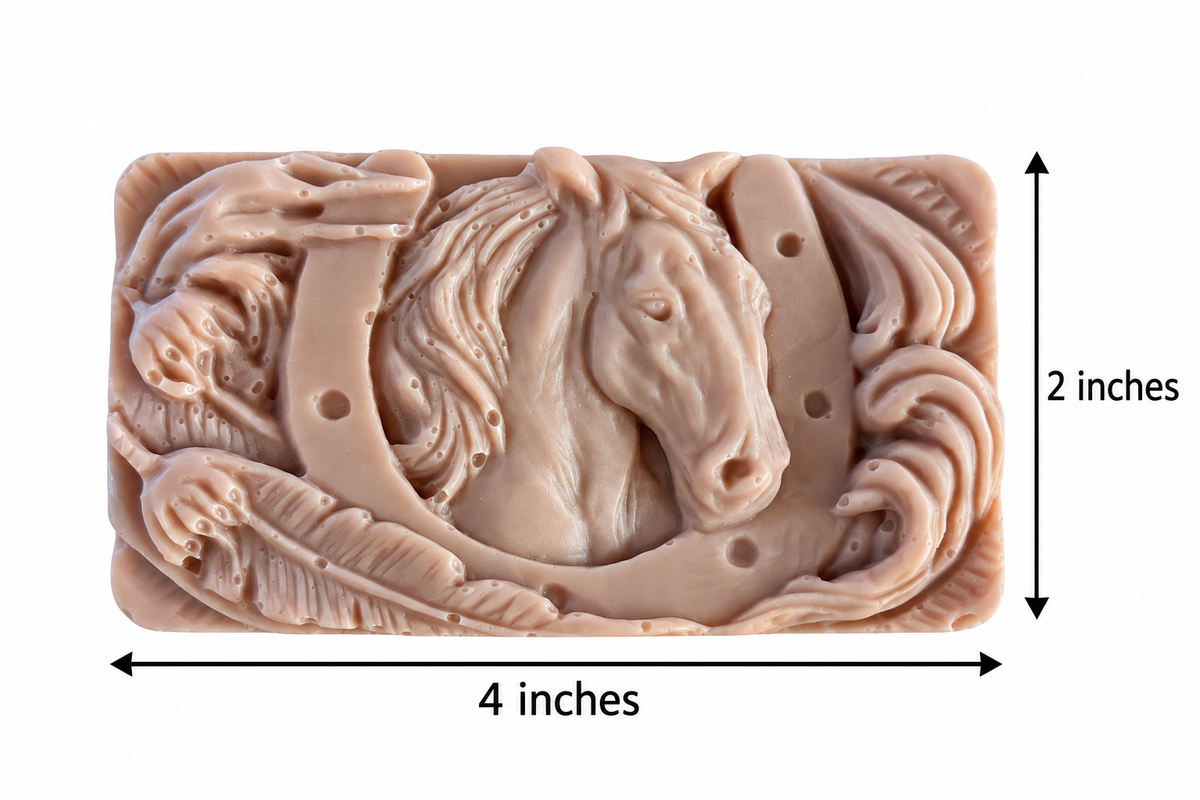 Horse and Horseshoe Soap Bar | Equestrian Gift|  Horse Lover Soap | Western themed Soaps | Novelty Gift