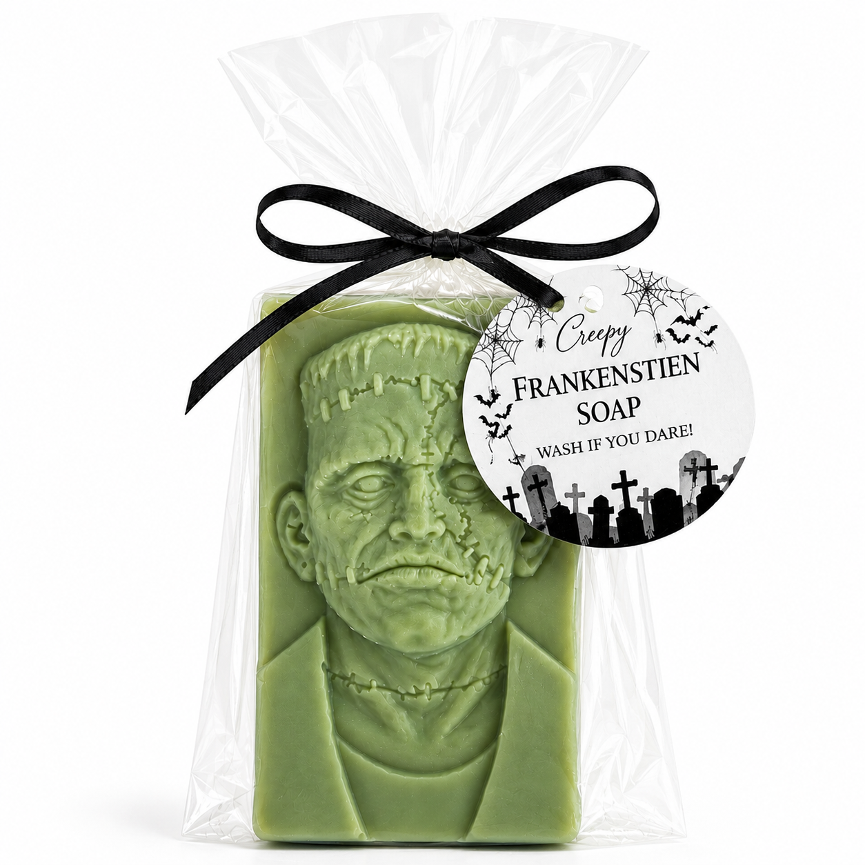 Frankenstein Bar Soap – Halloween Novelty Soap, Spooky Gift & Party Favor