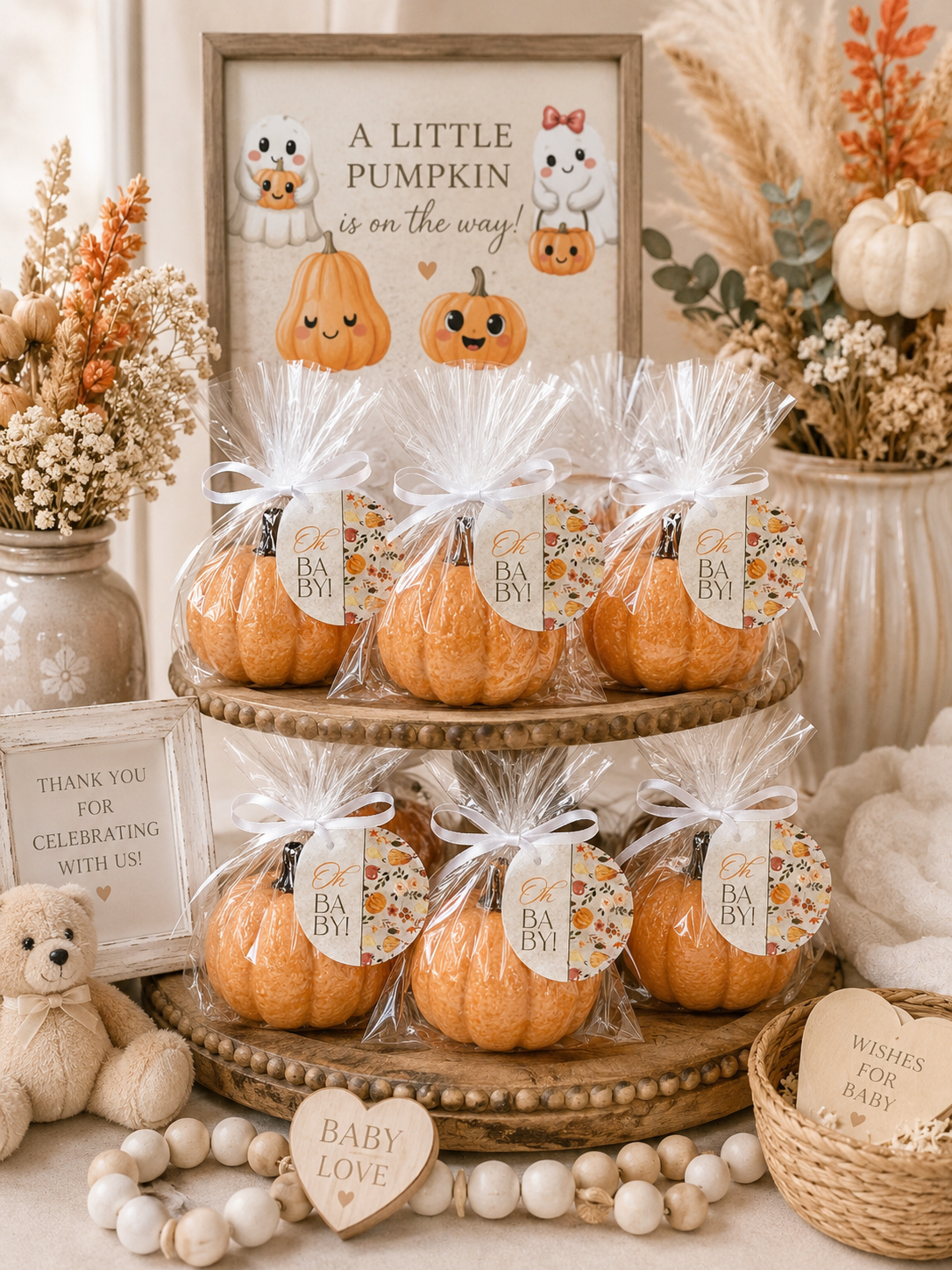 Pumpkin Soap Baby Shower Favors – “Oh Baby” Fall Party Favors | Set of 10