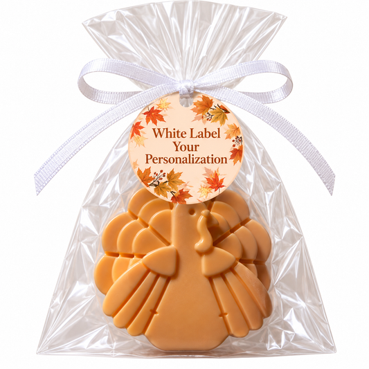 Turkey Shaped Soap Party Favors –Personalized White Label Thanksgiving Novelty Gift | Set of 10