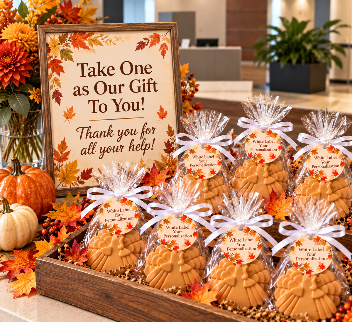 Turkey Shaped Soap Party Favors –Personalized White Label Thanksgiving Novelty Gift | Set of 10
