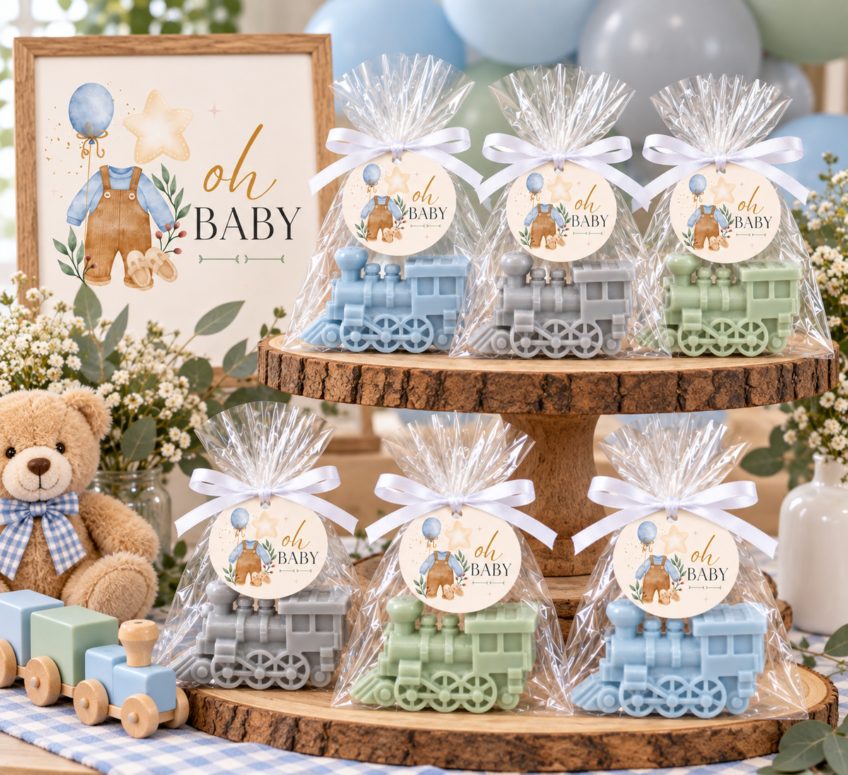 10 Train Soap Favors | Party Favors | Events | Baby Showers | Gifts | Handmade Novelty Soap