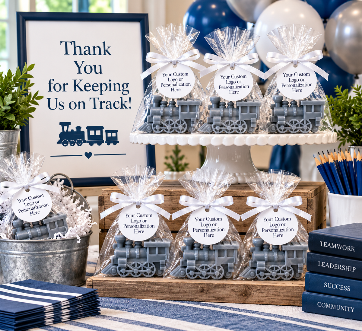 10 Train Soaps White Label Favors | Party Favors |Corporate Events | Baby Showers | Birthday Gifts | Handmade Novelty Soap