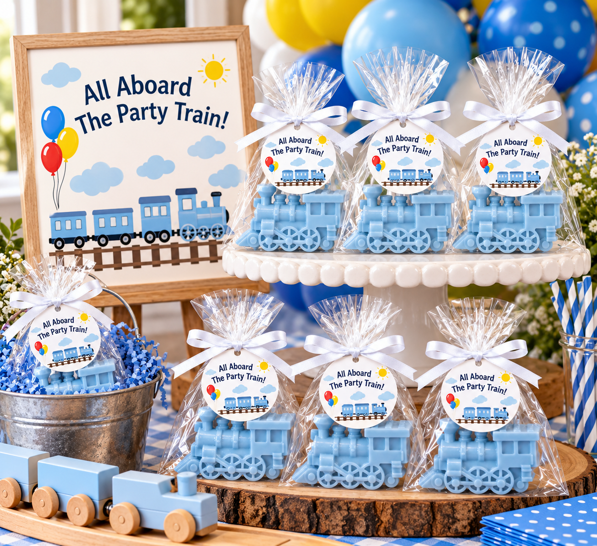 10 Train Soap Favors | Party Favors | Events | Weddings | Gifts | Handmade Novelty Soap