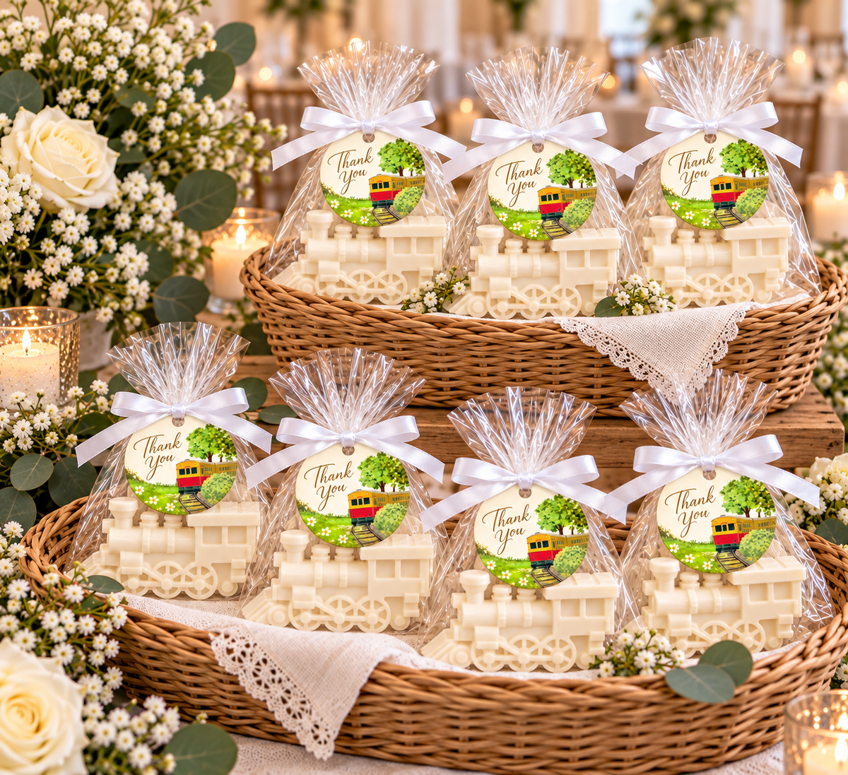 10 Train Soap Favors | Party Favors | Events | Weddings | Gifts | Handmade Novelty Soap