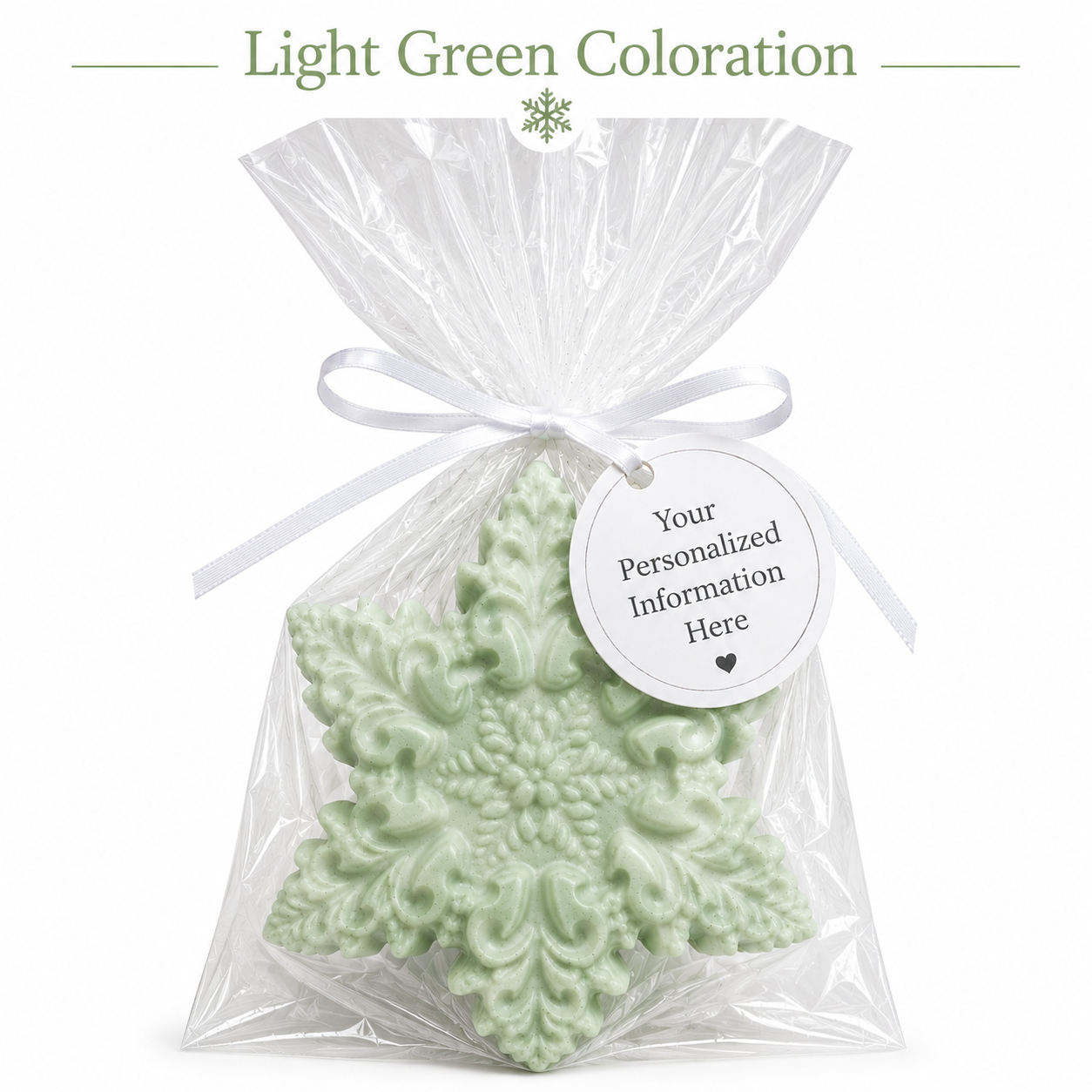 Snowflake Soap Party Favors –Personalized White Label Winter Novelty Gift | Set of 10