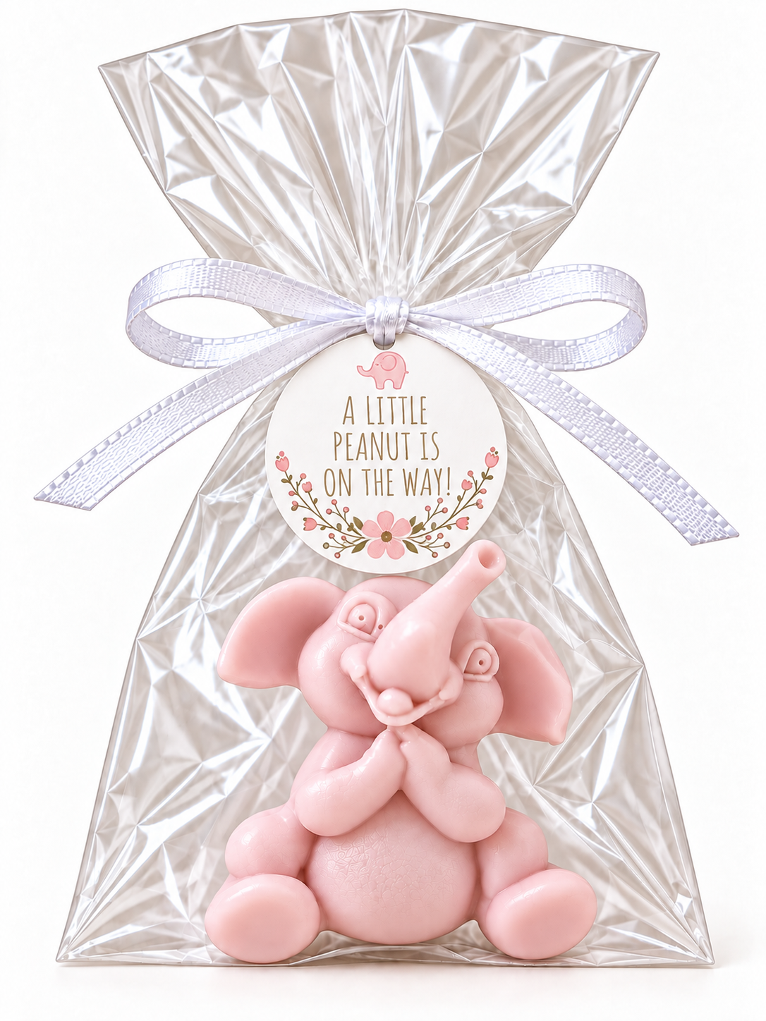 Add a touch of charm to your special event with our adorable handmade elephant-shaped soap. Perfectly sized for party favors, each elephant soap makes a memorable and useful gift for your guests.

These soaps are perfect for:

Baby showers
First birthdays
Gender reveal parties
Elephant-themed parties
Christenings and baptisms
Weddings
Birthday parties
School and corporate events

Hand-poured in small batches, each soap is crafted with a gentle, skin-loving base that creates a rich, creamy lather. Its sweet 