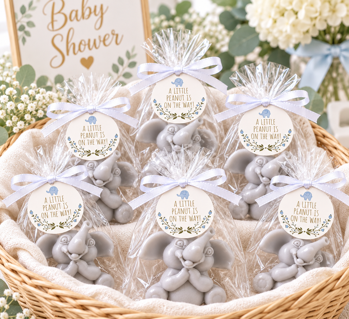 10 Elephant Soap Baby Shower Favors | Party Favors | Baby Shower for a Boy | Handmade Novelty Soap