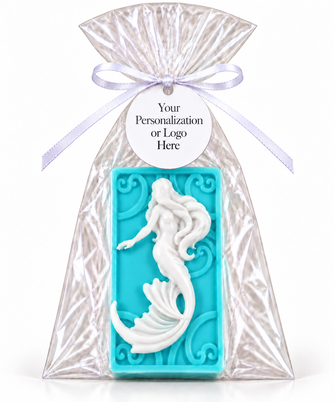 Mermaid Soap Party Favors –Personalized White Label | Beach Novelty Gift | Set of 10