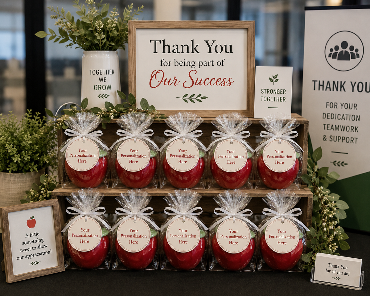 Apple Soap Party Favors –Personalized White Label Fall Novelty Gift | Set of 10