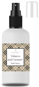 Tobacco and Caramel scented body spray