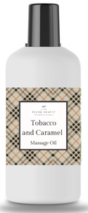 Tobacco and Caramel scented massage oil