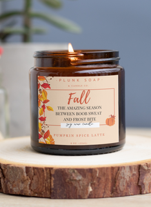 Fall scented soy candle