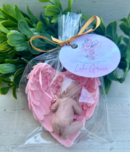 wings with newborn baby soap