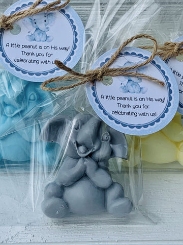 10 Elephant Soap Boy Party Favors: FREE SHIPPING