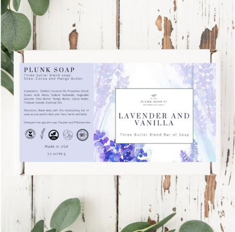 Lavender and Vanilla Scented Bar of soap
