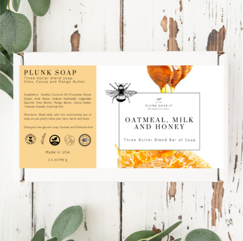 Oatmeal Milk and Honey Scented bar of soap