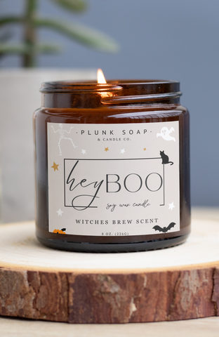 Hey Boo Scented Soy Candle: FREE SHIPPING