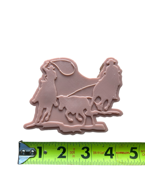 Cowboy and Horse Team Roping Soap :  Western Theme