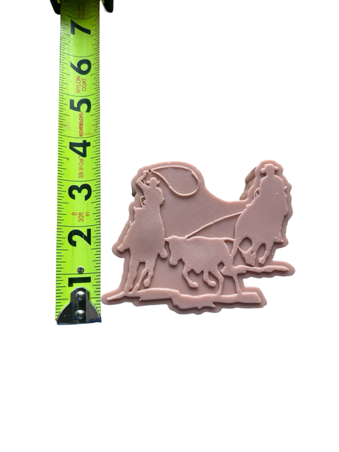 Cowboy and Horse Team Roping Soap :  Western Theme
