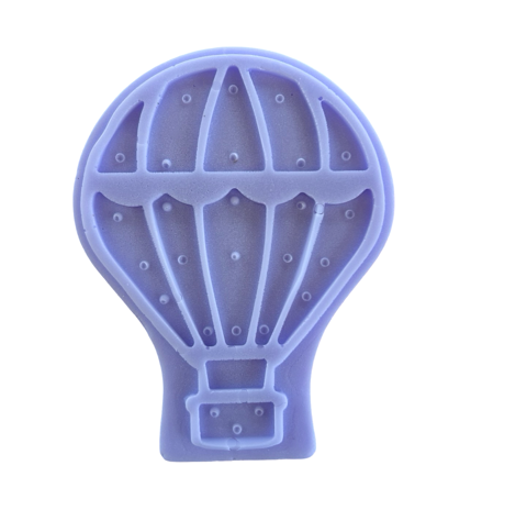 Bar of Hot Air Balloon Soap by Plunk Soap Company featuring a colorful travel-themed hot air balloon design.