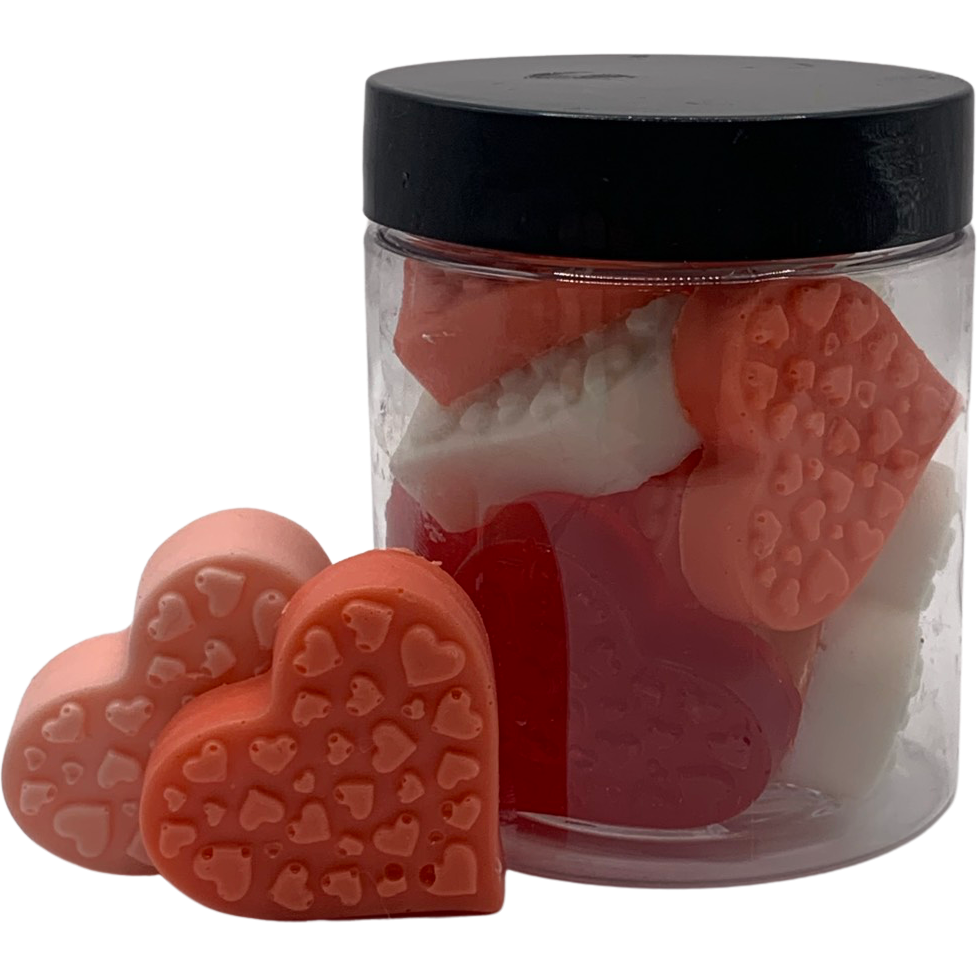 Valentine Decorative Heart Soaps in a Jar