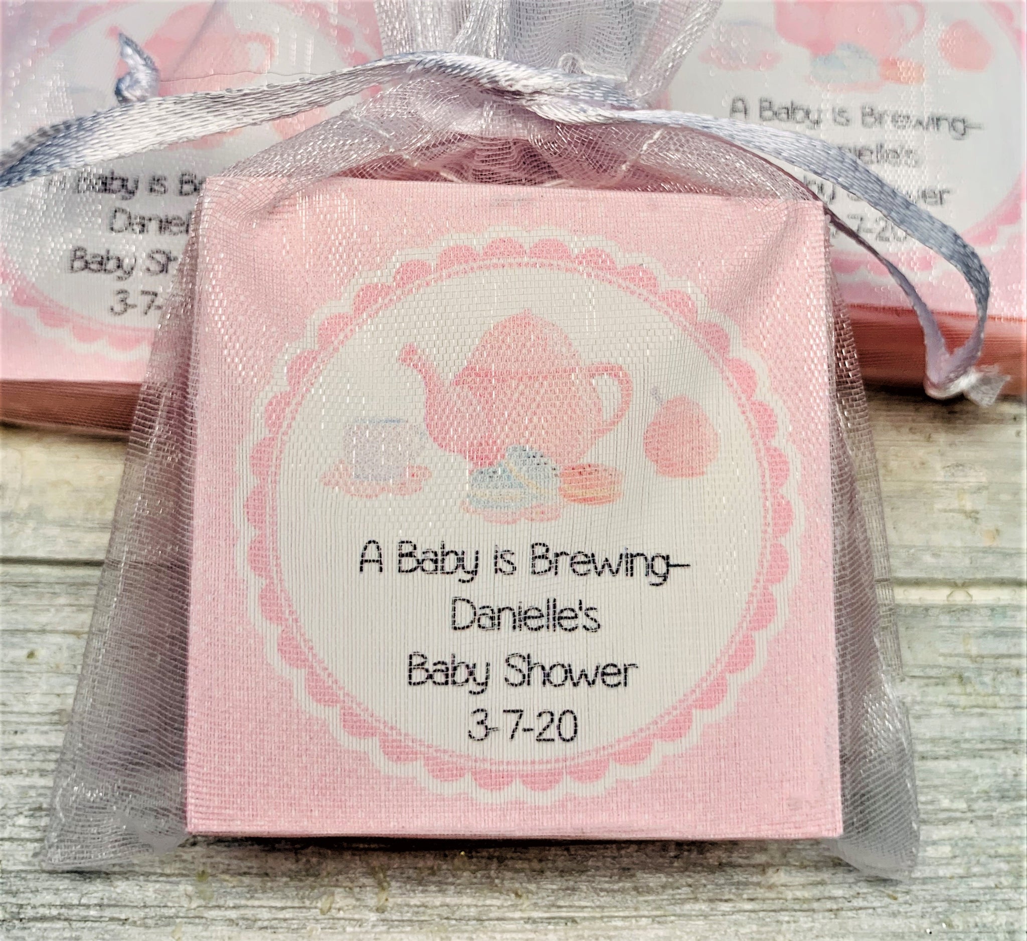 10 Tea themed Baby Shower Guest Soaps:  Free Shipping