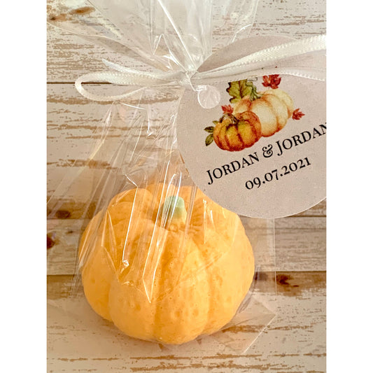 FALL SALE:  Was $35 now $25 3D Pumpkin Soap Favor:  FREE SHIPPING Wedding Favors, Fall Favors, Baby Shower Favors, Pumpkin Favors