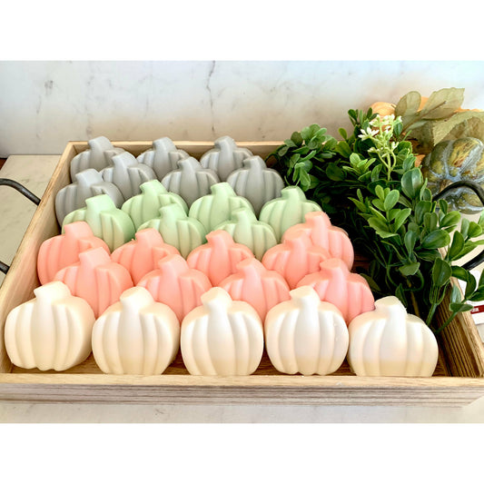 FALL SALE: 10 Pumpkin Soap Favors:  Pumpkin Soap, Fall Soap, Fall Favors, Baby Shower Favors, Wedding Favors, Plunk Soap, FREE SHIPPING