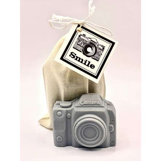 Camera Soap comes with bag and smile tag.  Perfect gift for photographers!