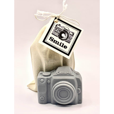Camera Soap comes with bag and smile tag.  Perfect gift for photographers!