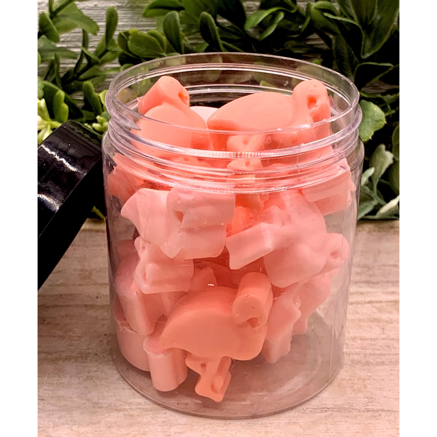 Flamingo Mini Soaps in a Jar:  Flamingo Theme, Flamingo party favors, Flamingo soaps, Tropical party favors