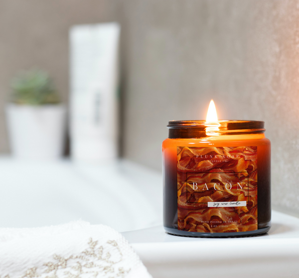 Bacon Scented Soy Candle: FREE SHIPPING