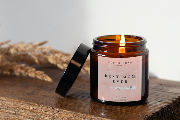 Best Mom Ever Inspirational Scented Soy Candle: FREE SHIPPING