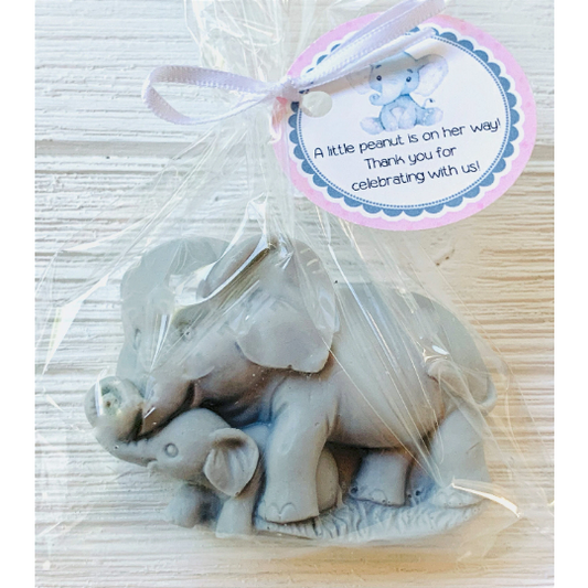 10 Mommy Elephant and Baby Soaps for Baby Shower