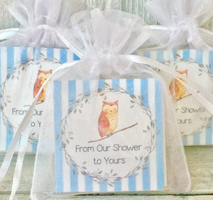 10 Woodland Boy themed Owl Baby Shower Guest Soaps