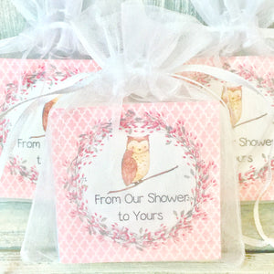 10 Woodland themed Owl Baby Shower Guest Soaps