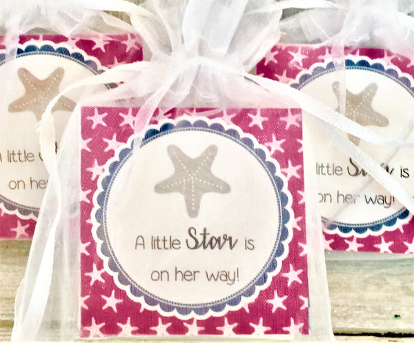 10 Starfish themed Baby Shower Guest Soaps:  Free Shipping