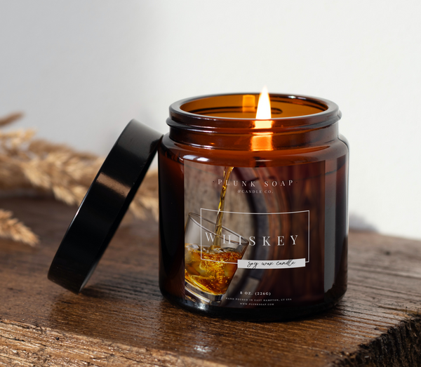 Whiskey Scented Soy Candle: FREE SHIPPING